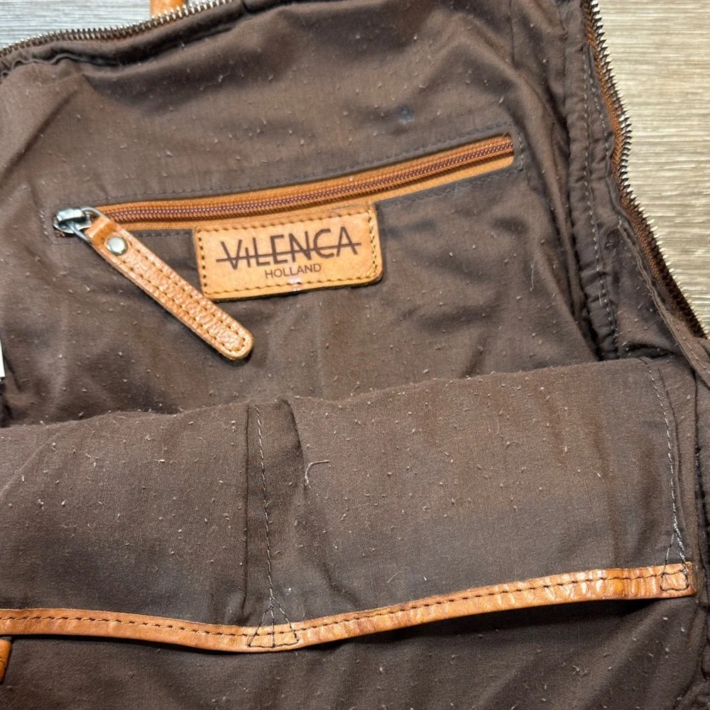 Vilenca Holland Brown Leather Backpack - Picture 8 of 11
